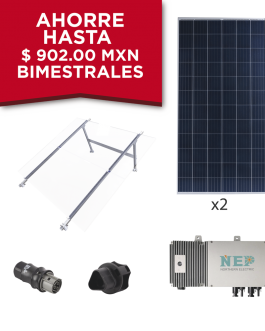 Kit Solar para Interconexión de 550 W de Potencia, 220 Vca con Microinversores y Paneles Policristalinos