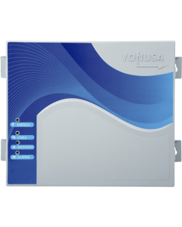 Energizador con tecnología SMT de 12,000Volts-1Joule/ 2500Mts Lineales de Protección / Ajuste Tiempo de Sirena / Alerta por corte o caída a tierra.